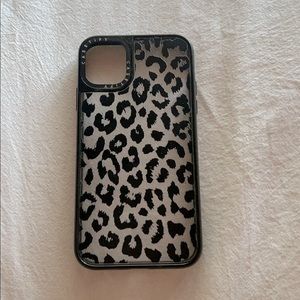 Super protective black cheetah print Casetify case , iPhone 11